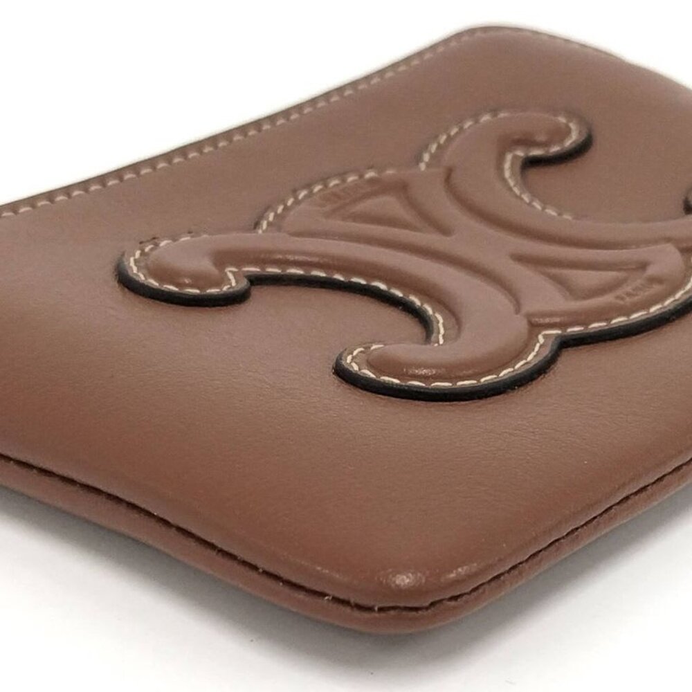 Celine Coin Case Triomphe Leather Brown - Picture 4 of 10